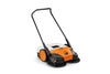 Dettaglio del sistema di regolazione delle setole della spazzatrice Stihl KG 770