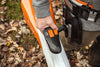 Close-up view of the control panel on the STIHL BGA 200 battery blower