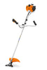 Vista laterale del Decespugliatore STIHL FS 240 con motore 2 tempi su fondo bianco