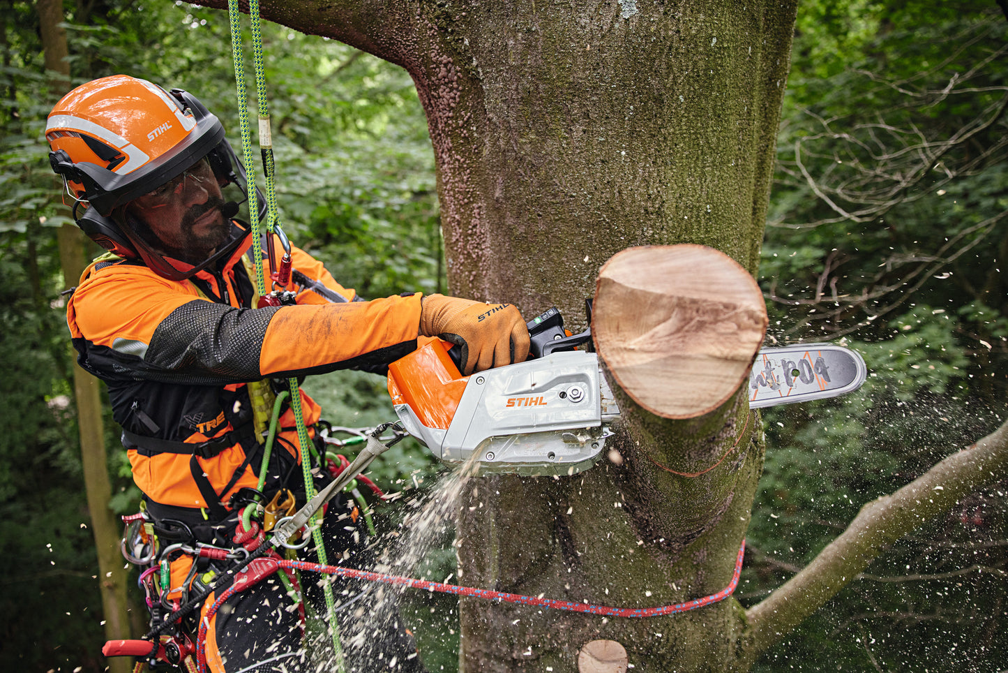 Vista frontale della motosega STIHL MSA 220 TC-O