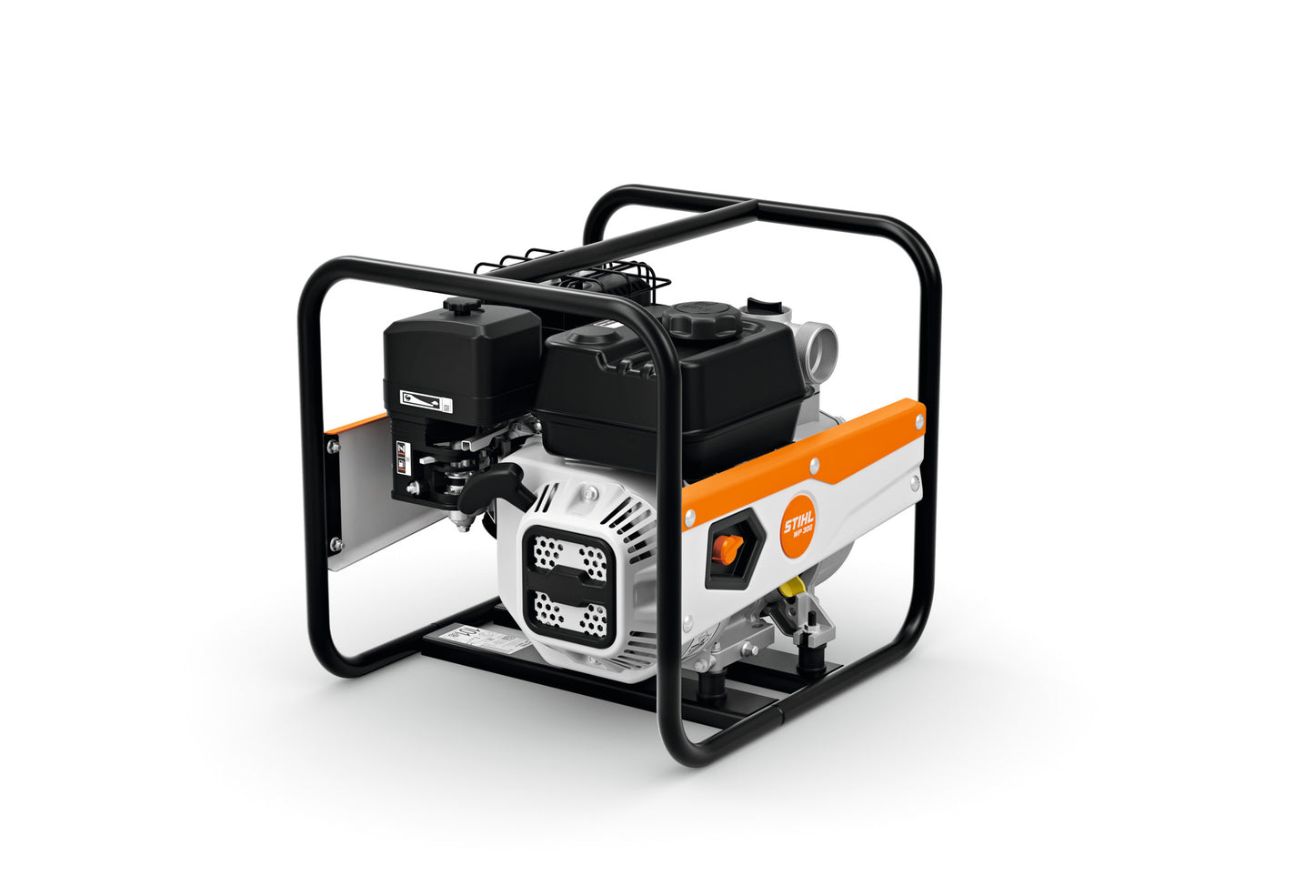 Vista laterale del robusto telaio della pompa idrovora WP 300 di Stihl