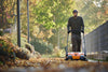 Immagine ravvicinata del sistema di trasmissione della spazzatrice Stihl KG 770