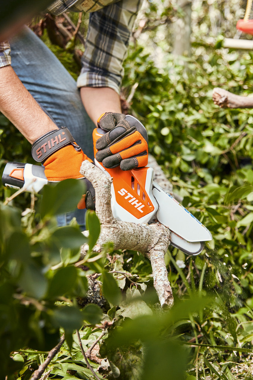 Dettaglio della lama del potatore a batteria STIHL GTA 26
