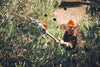 Batteria STIHL collegata al sistema SPA 130 durante l'operazione
