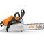 Vista laterale della motosega STIHL MS 212, potenza e prestazioni
