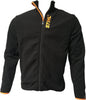 Giacca in pile nera STILH con cerniera frontale, colletto alto e dettagli arancioni. Design sportivo e confortevole, ideale per attività all'aperto e uso quotidiano. Materiale caldo e resistente, perfetto per l'autunno e l'inverno.