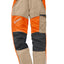 Vista frontale dei Pantaloni - Dynamic Vent di Stihl, colori arancione e nero