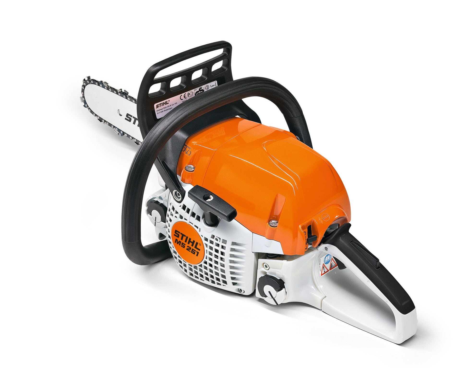 Dettaglio del motore e corpo centrale della motosega STIHL MS 251