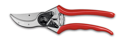 Vista laterale cesoia universale Bypass Felco F 2 di Stihl con impugnature antiscivolo e ammortizzatori integrati