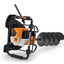Vista laterale della trivella BT 131 di Stihl, ideale per perforazioni fino a 300 mm