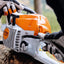 Motosega STIHL MS 261 C-M in posizione laterale