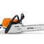 Dettaglio della motosega STIHL MS 391 con pompa olio