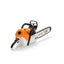 Motosega giocattolo a batterie Stihl vista frontale