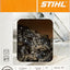 Confezione catena motosega STIHL 3667 000 0067 Oilomatic Duro, lunghezza 40 cm, 67 maglie, passo 8,25 mm (0,325"), spessore 1,6 mm (0,063"), angolo 30°, per taglio preciso e duraturo, ideale per uso professionale.