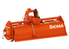 Vista posteriore fresatrice SICMA RC con struttura rinforzata e attacco centrale
