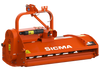 Vista posteriore del trinciatutto Sicma TB 125 che evidenzia la robustezza della struttura e la presenza dei mazze per la trinciatura.