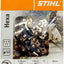 Catena motosega STIHL Hexa 36 RH Rapid, passo 3/8", spessore 1,6 mm, 72 maglie, lunghezza 50 cm, tecnologia Oilomatic, codice prodotto 3132 000 0072, confezione originale.
